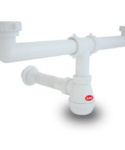 DUKE - SIFON CON VASO + FLEXIBLE EXTEN 50 mm 2 VIA