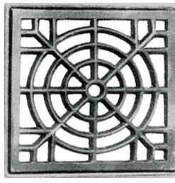 DELTA - REJA HIERRO FUNDIDO 25 X 25 CON MARCO REFORZADA