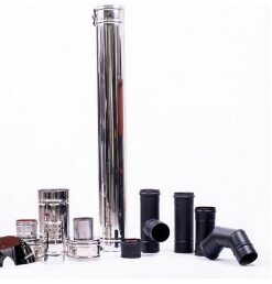 PALAZZETTI - CAÑO X 1 MT 80 MM ACERO INOX.