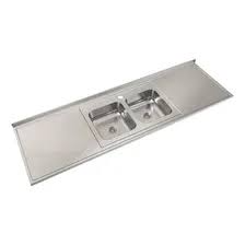 JOHNSON - MESADA ACERO LISA 304 C/RESPALDO 160 CM